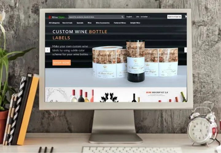 Magento 2 Theme for Wine Label Printers