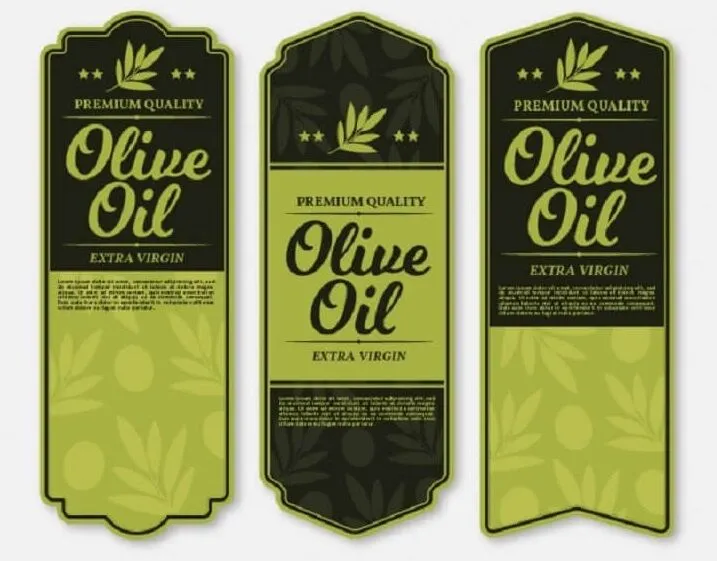 vintage olive oil labels green tones 23