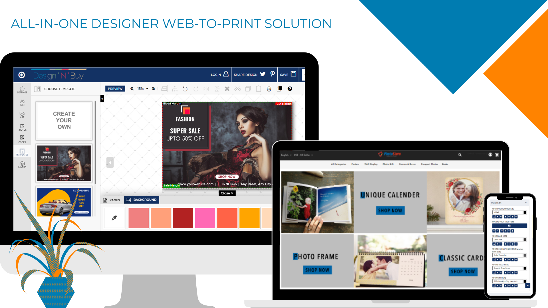 ALL-IN-ONE DESIGNER WEB-TO0PRINT SOLUTION