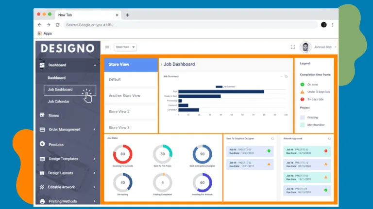 Sanction centralized order and job management for multiple stores