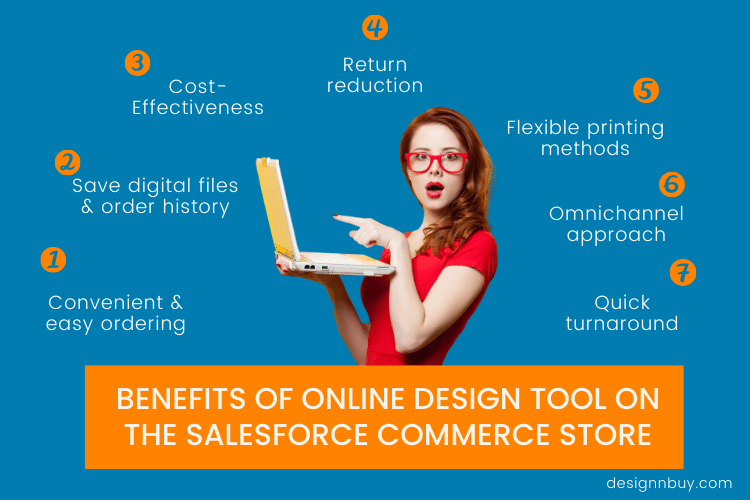 Benefits of online design tool on the Salesforce Commerce Store