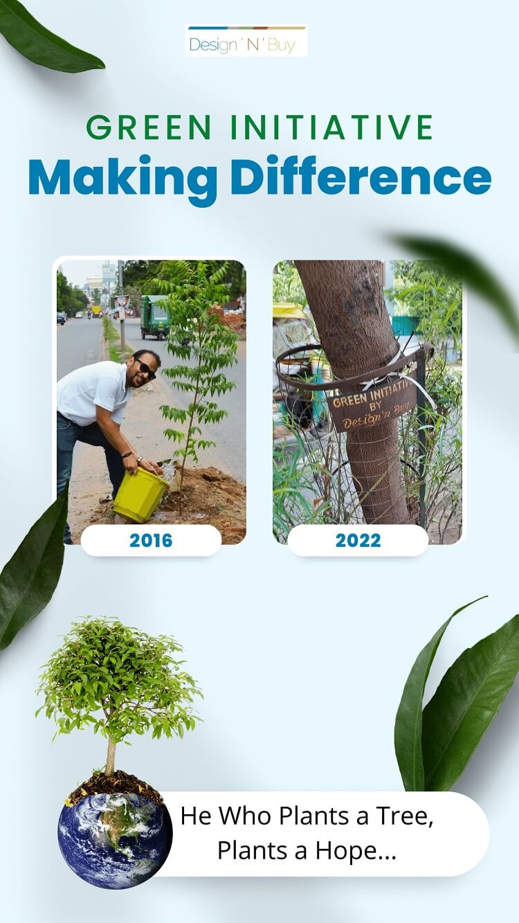 before after of green initiative by DNB