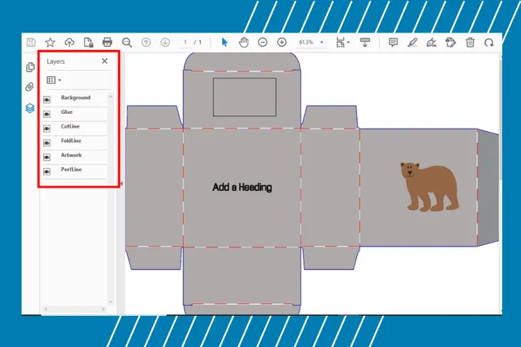 Layered PDF for Packaging Products