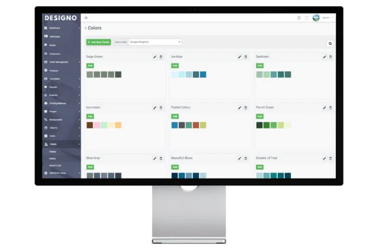 colors management UI