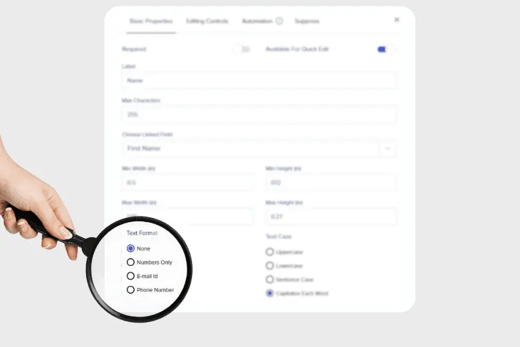 Data Input Control