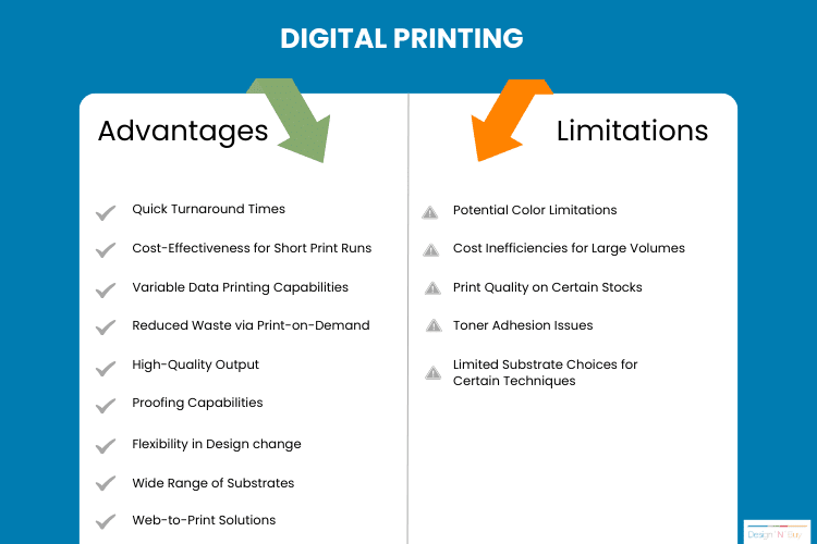 Advantages and limitations of Digital printing 2