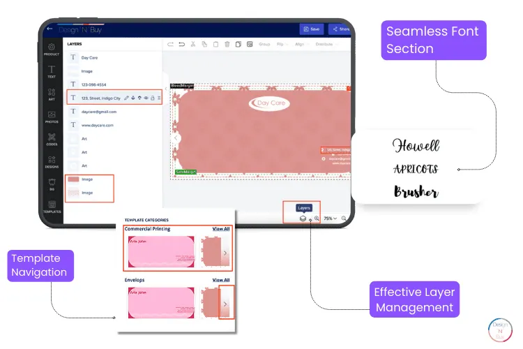 Effective Layer Management web to print