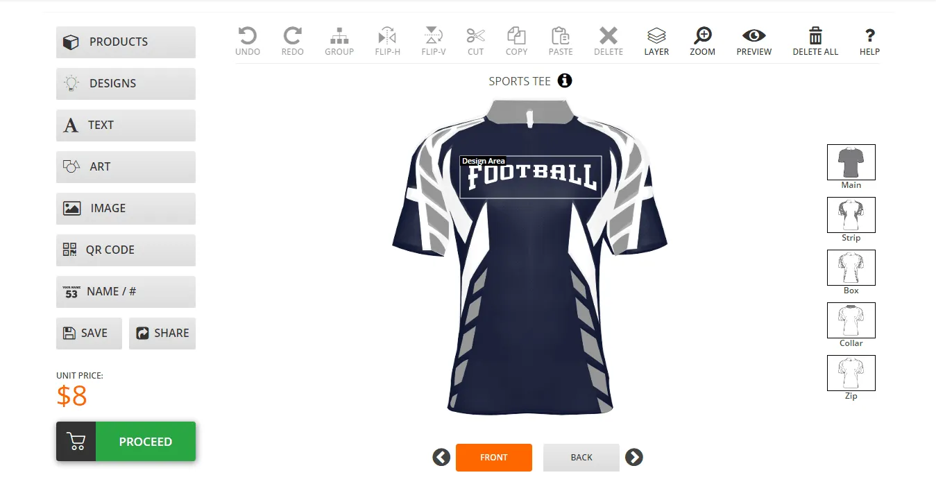 Online T-shirt Design Tool