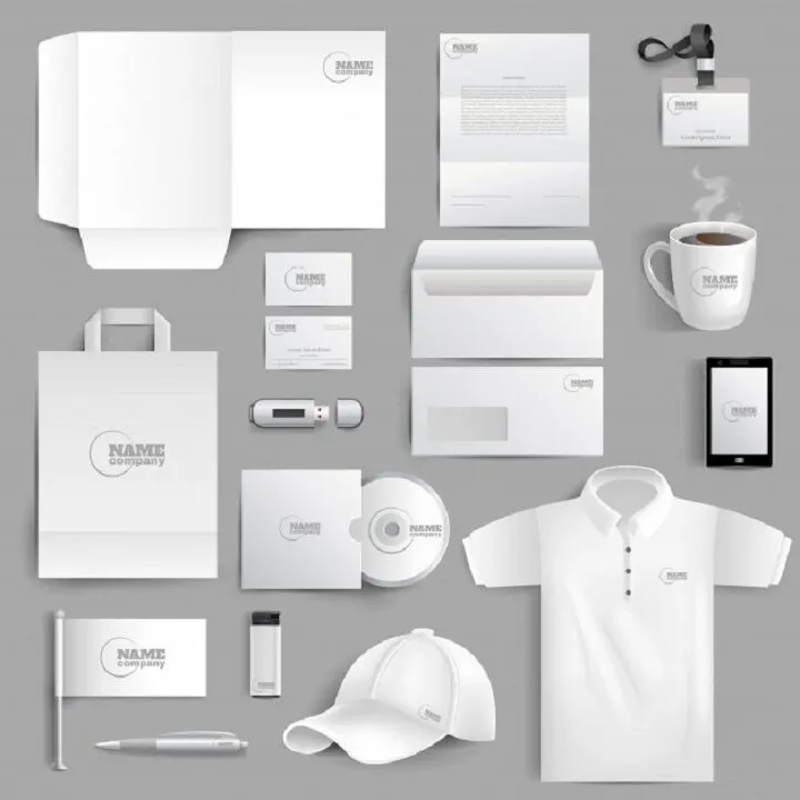 stationery set realistic